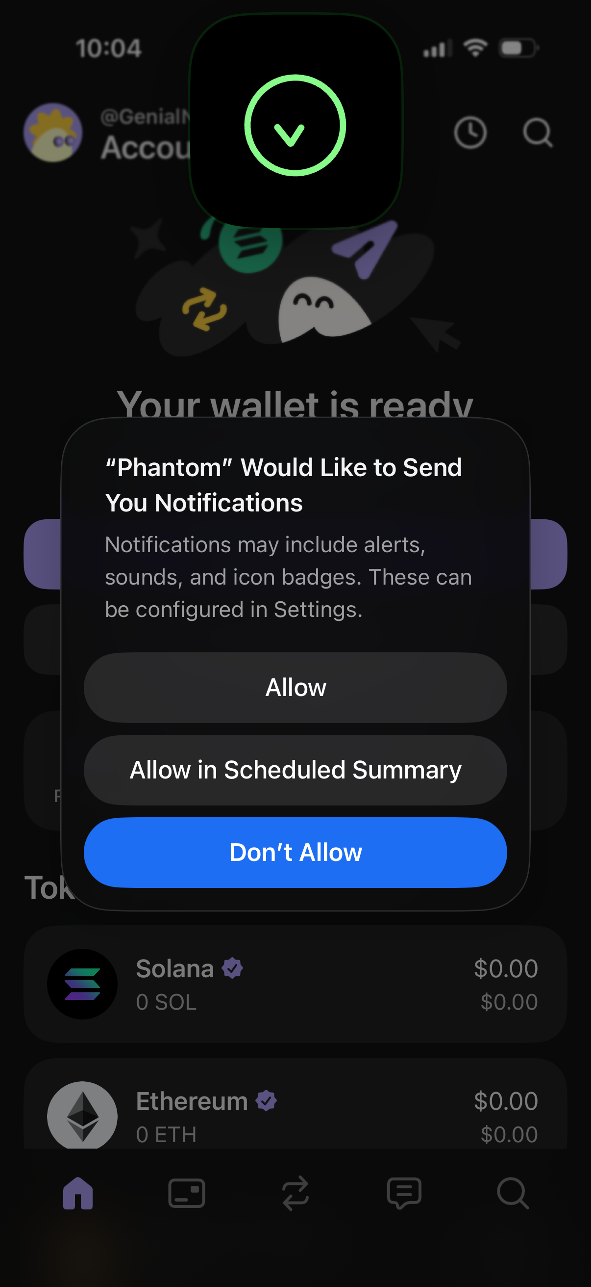 phantom notifications screenshot